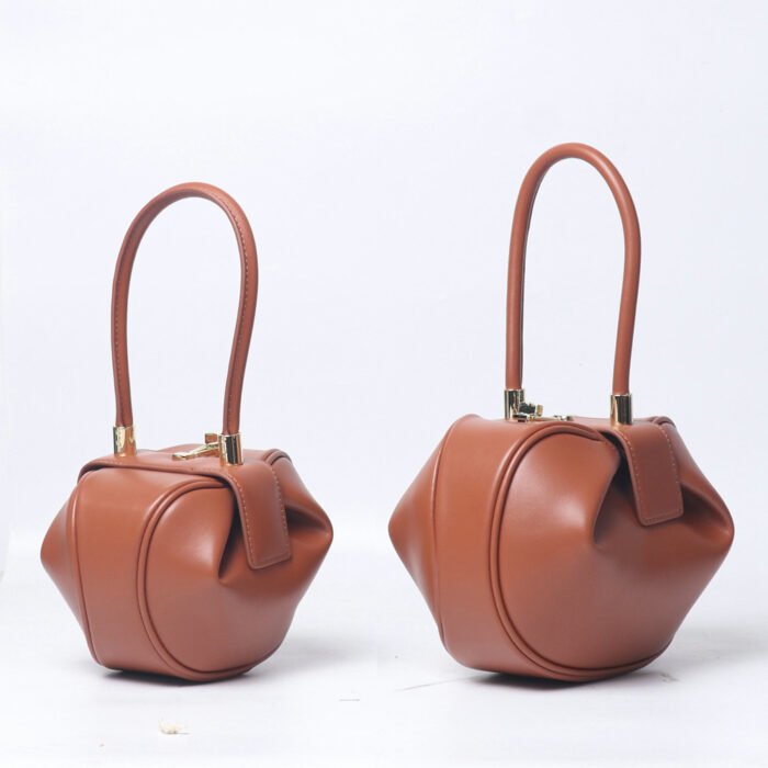 2023 Nouveau Sac En Cuir Sac Femme Niche Design Sac À Main Européen et Américain Rétro Chaos Dumpling Sac Wonton Cuir Sac Pour Femmes - Image 4