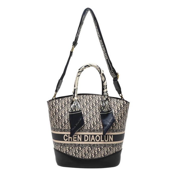 D maison broderie mode grande capacité sac fourre-tout sac femme 2025 nouveau sac shopping polyvalent épaule sac fourre-tout à bandoulière - Image 5