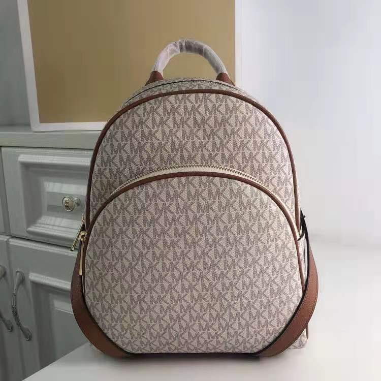 Nouveau sac à dos M-K, sac à dos imprimé décontracté et polyvalent de grande capacité, sac en cuir pour femmes, sac d’école, sac à fleurs vieux classique