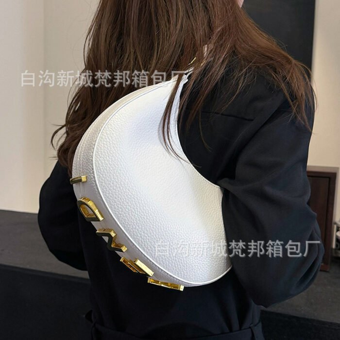 Sacs de mode européens et américains transfrontaliers, nouvelle version coréenne du sac à une épaule pour femmes, sac à aisselles, sac à main en texture ins - Image 3