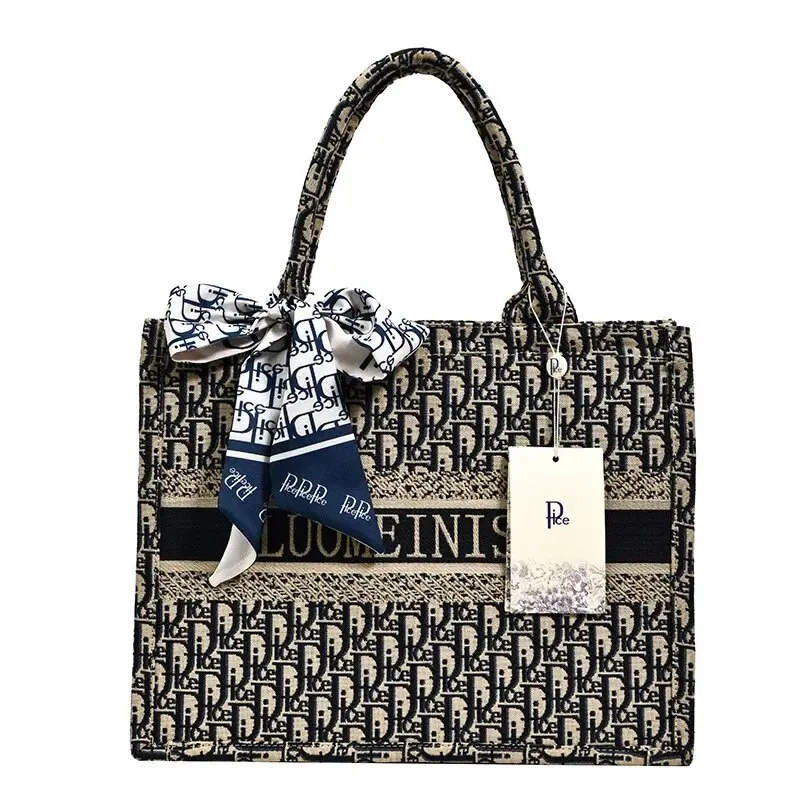 Big Bag Femmes 2023 Nouveau Mode Tendance Internet Toile Rouge Sac Fourre-tout Grande Capacité Sac Aisselles Polyvalent Une Épaule Sac Aisselles